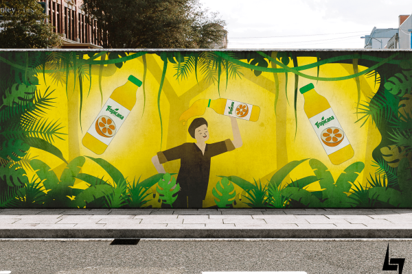 Fresque murale tropicana